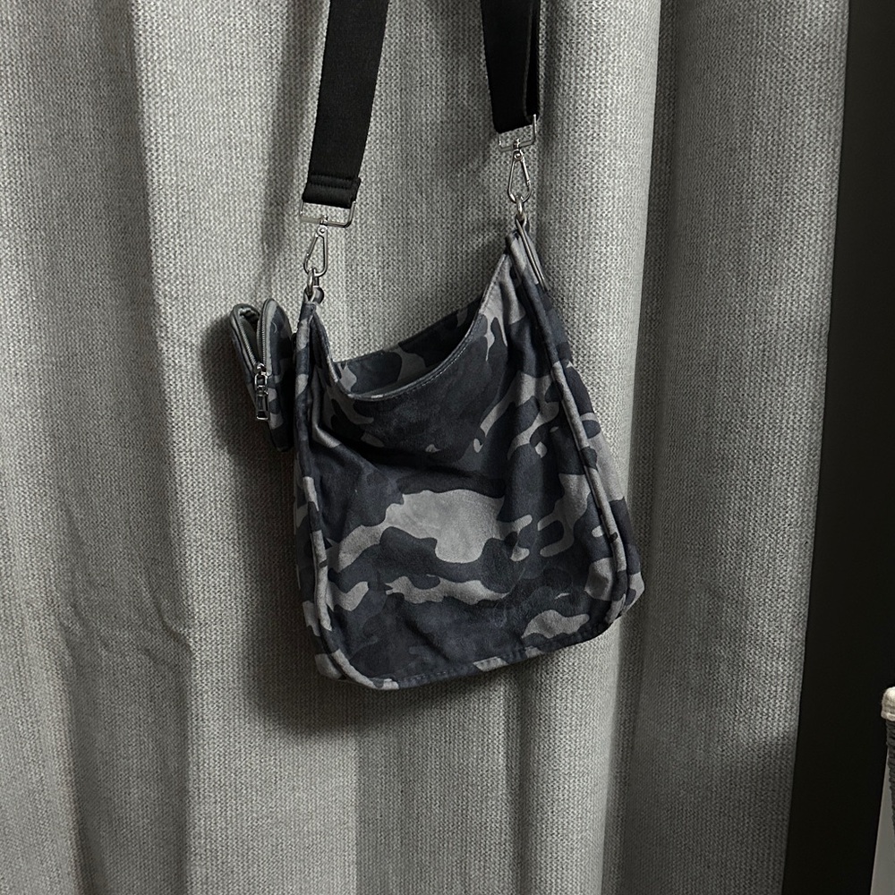 Ahdorned blue/grey Camouflage  crossbody Bag